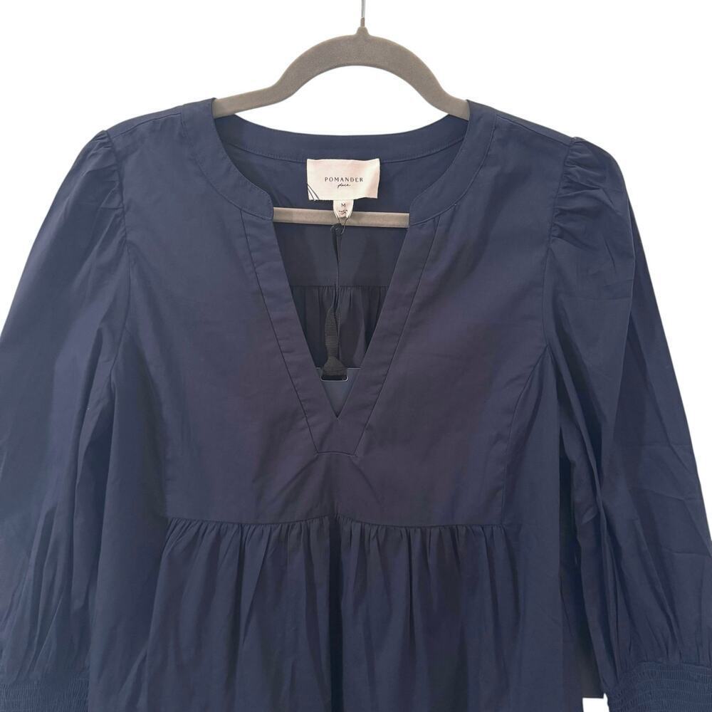 NWT Tuckernuck Pomander Place Navy Cotton Poplin Kenzo Dress Size M - Picture 7 of 12